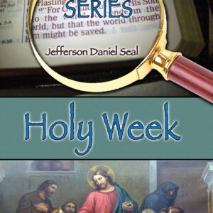Magnifying glass over Bible text