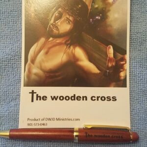 Religious brochure with accompanying pen