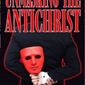 Book cover with red mask and title