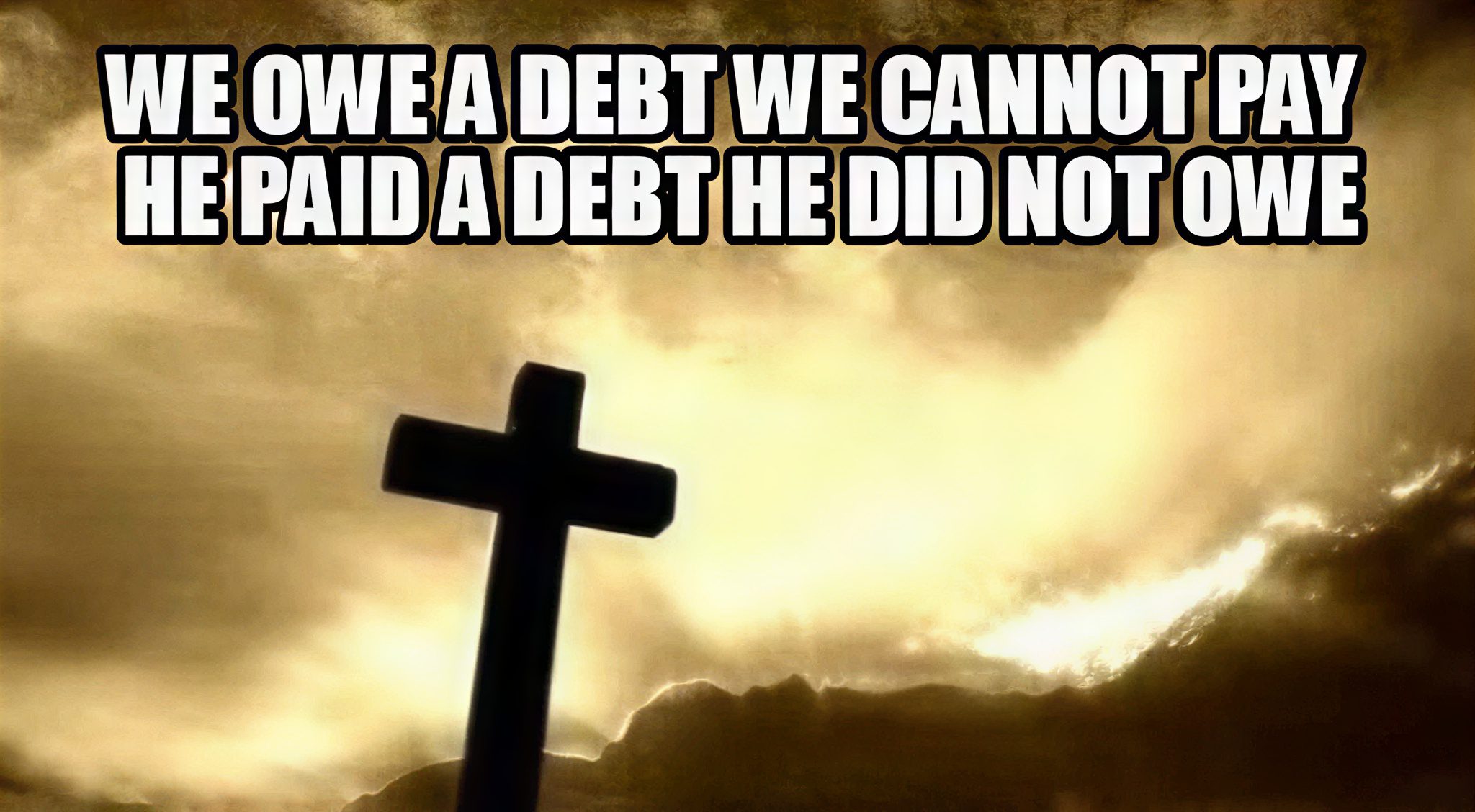 Spiritual quote with a cross image