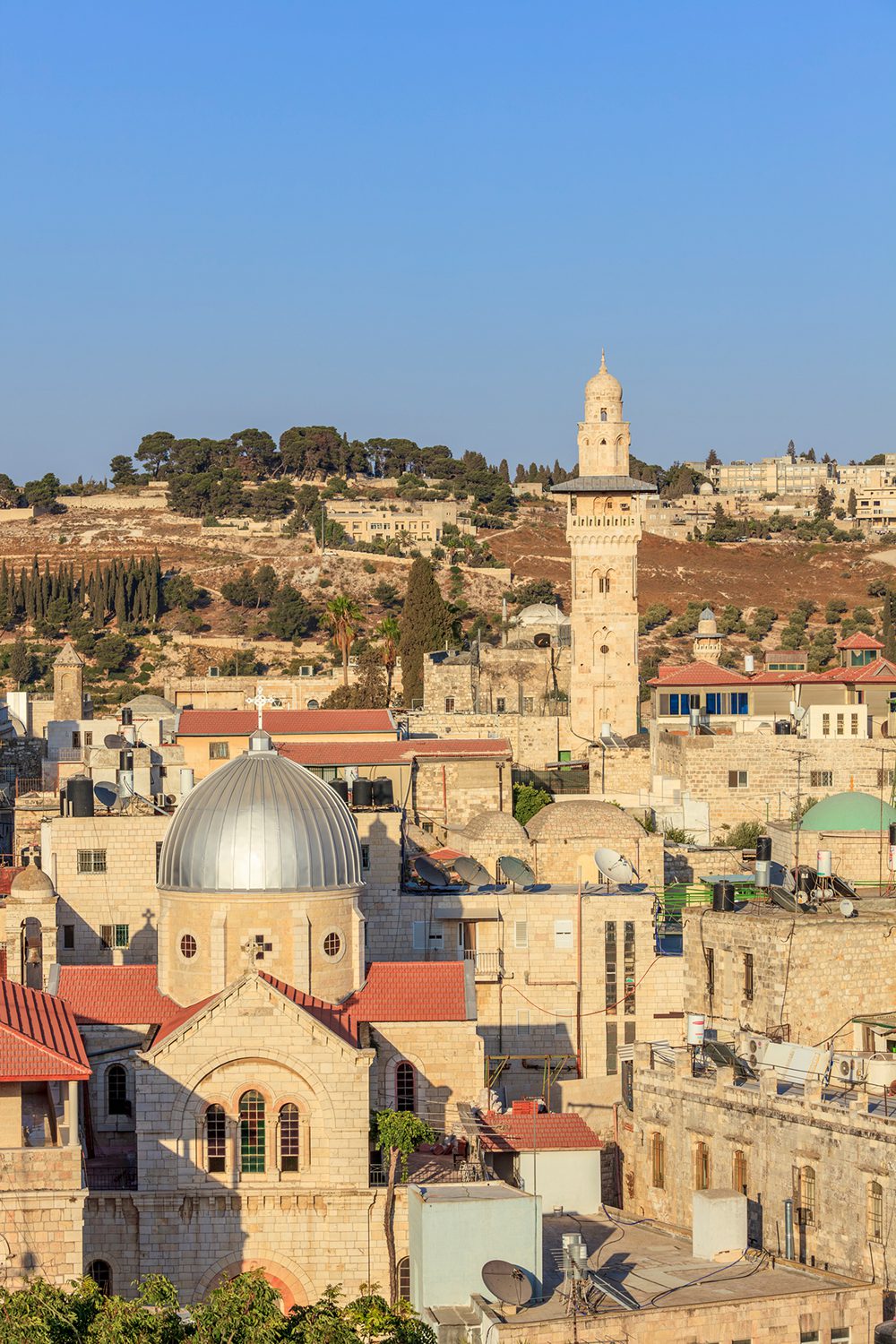 Jerusalem skyline with historic buildings